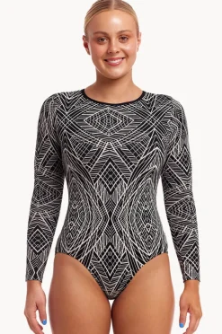 Women Funkita Space Signals Love Cover Sunsuit
