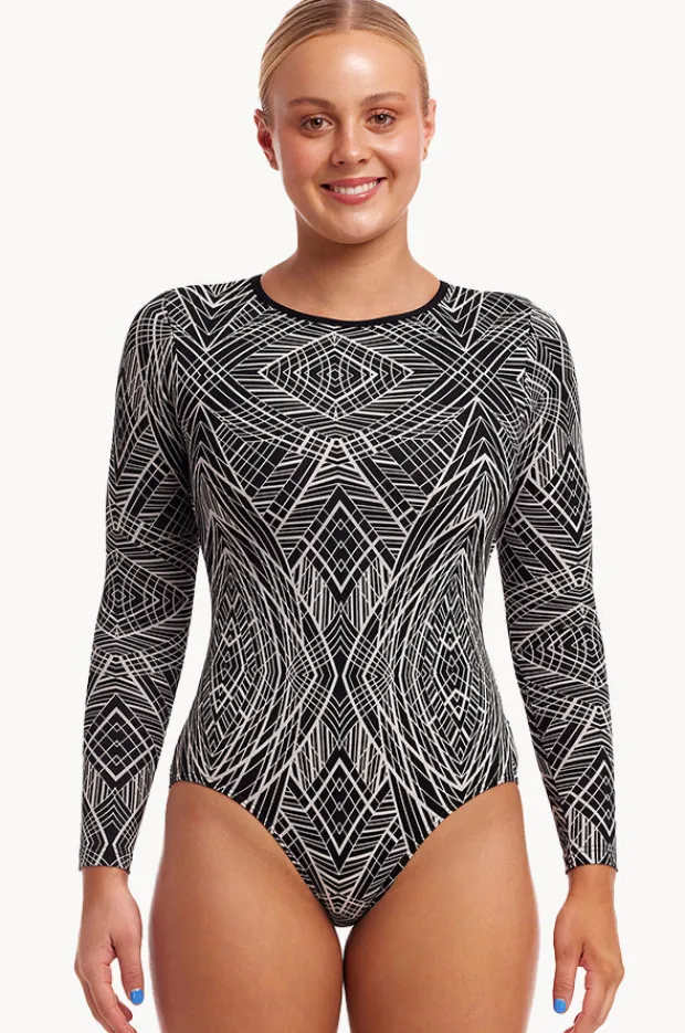 Women Funkita Space Signals Love Cover Sunsuit