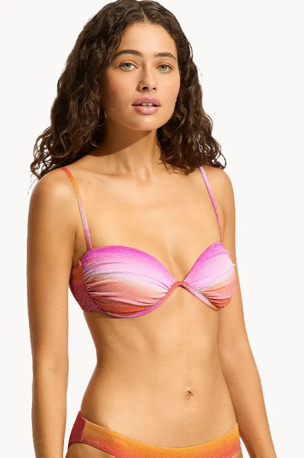 Women Seafolly Spectrum Ruched Split Wire Bra