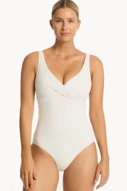 Women Sea Level Spinnaker Cross Front One Piece