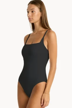 Women Sea Level Spinnaker Square Neck One Piece