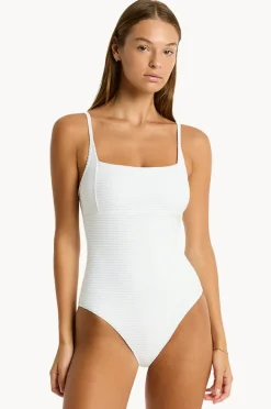 Women Sea Level Spinnaker Square Neck One Piece