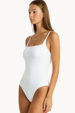 Women Sea Level Spinnaker Square Neck One Piece