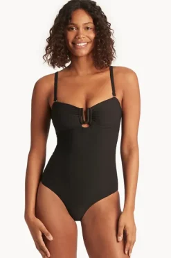 Women Sea Level Spinnaker U Bar Bandeau One Piece