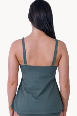 Women Base Swim Sports F/G Cup V Neck Tankini Separate