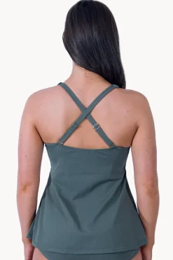 Women Base Swim Sports F/G Cup V Neck Tankini Separate