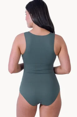 Women Base Swim Sports F/G Cup Zip Through One Piece