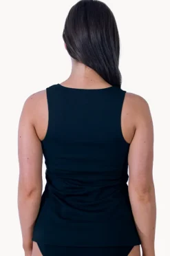 Women Base Swim Sports Zip Through Tankini Separate