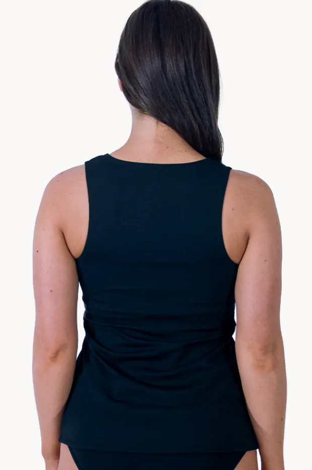 Women Base Swim Sports Zip Through Tankini Separate