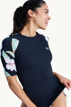 Women Roxy Spring Charming Short Sleeve Suntop