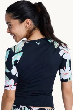 Women Roxy Spring Charming Short Sleeve Suntop