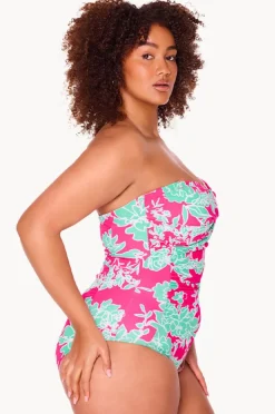 Women Genevieve Fields Twist Bandeau One Piece