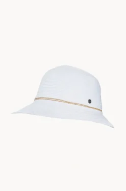 Women Cherry Red String Trim Paper Hat
