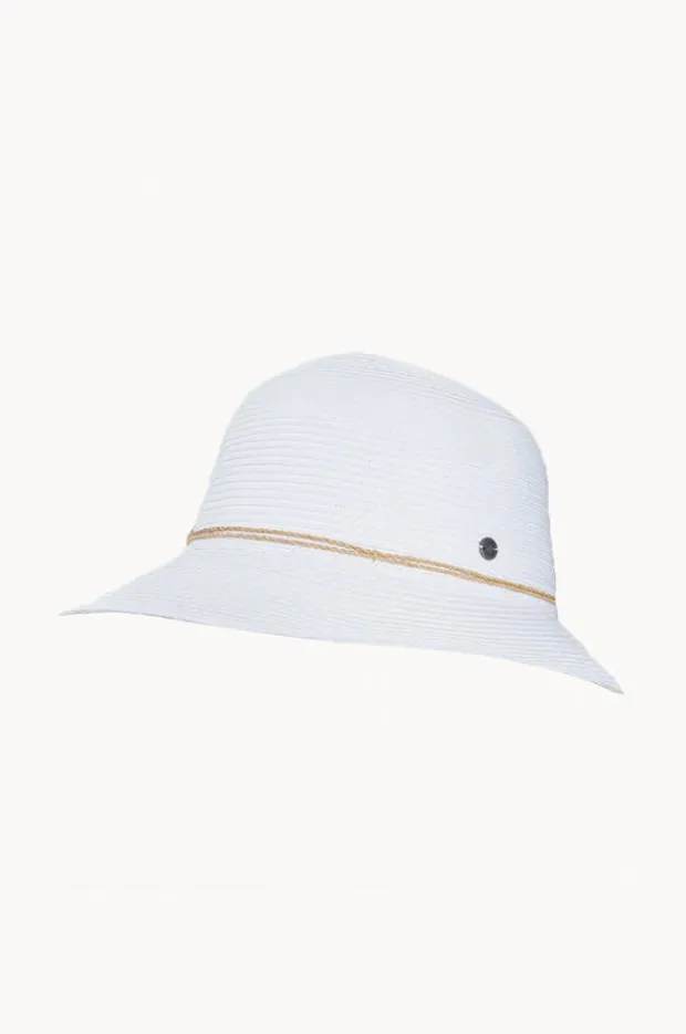 Women Cherry Red String Trim Paper Hat