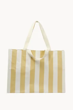 Women Sunny Life Stripe Carryall Beach Bag