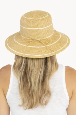 Women Sundaise Stripe Down Brim Hat