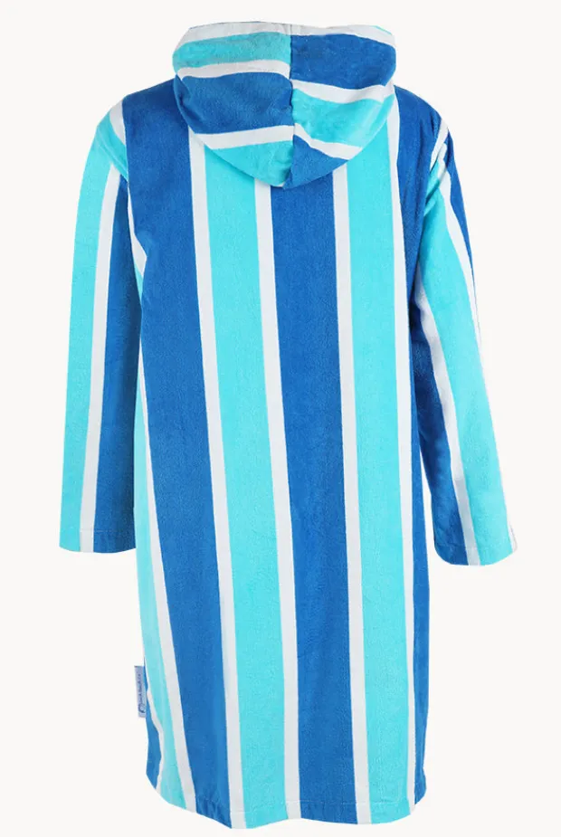 Women Back Beach Co Stripe Hooded Towelling Robe S/M