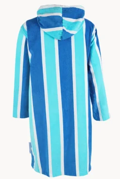 Women Back Beach Co Stripe Hooded Towelling Robe M/L