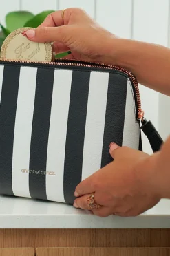 Women Annabel Trends Stripe Large Vanity Bag