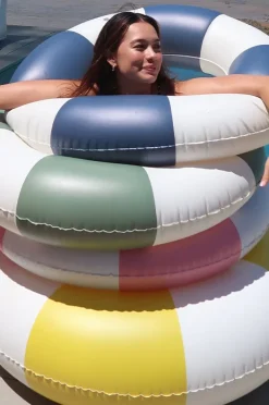 Sunny Life Stripe Slim Tube Pool Ring