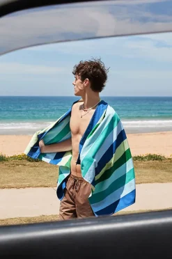 Women Dock And Bay Stripe Summer Microfibre Towel