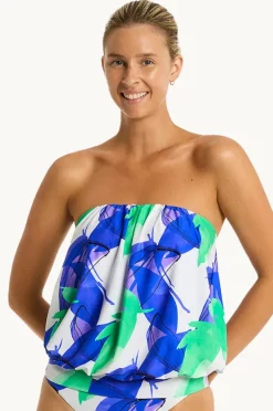 Women Sea Level Sublime Blouson Bandeau Tankini Separate