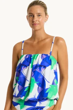 Women Sea Level Sublime Blouson Bandeau Tankini Separate