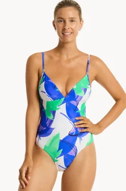 Women Sea Level Sublime Cross Back Tri One Piece