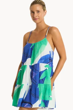 Women Sea Level Sublime Tie Back Short Sundress