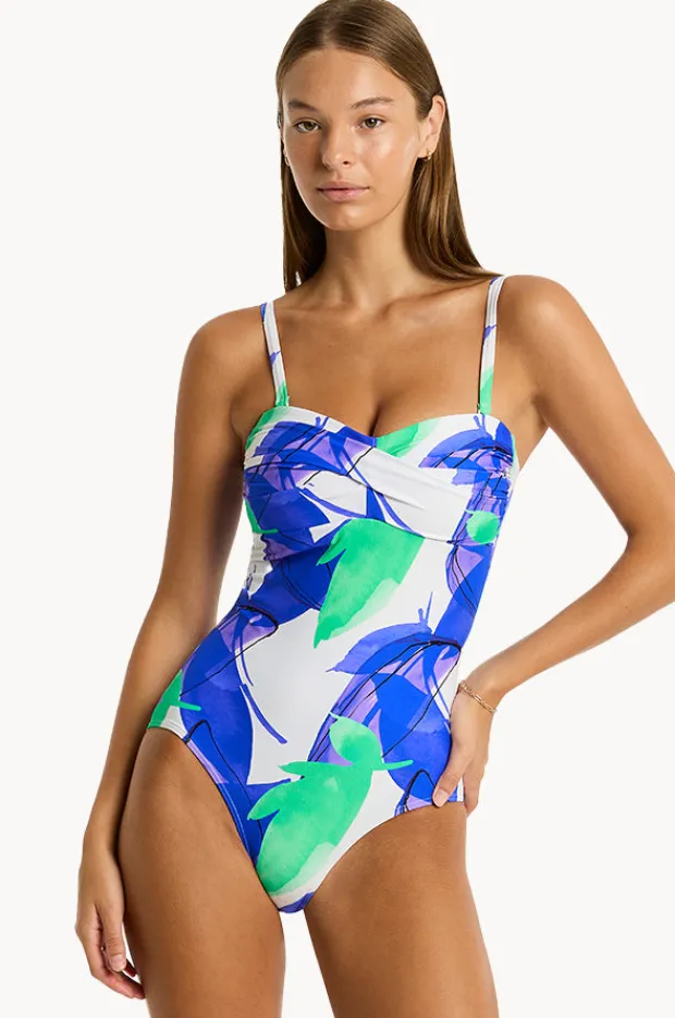 Women Sea Level Sublime Twist Bandeau One Piece