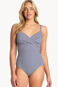 Women Sunseeker Summer Surf Twist Front One Piece