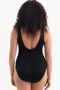 Women Longitude Summer Waves Long Torso Cross Over One Piece