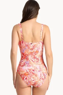 Women Sunseeker Sundance E/F Cup Frill Ruched One Piece
