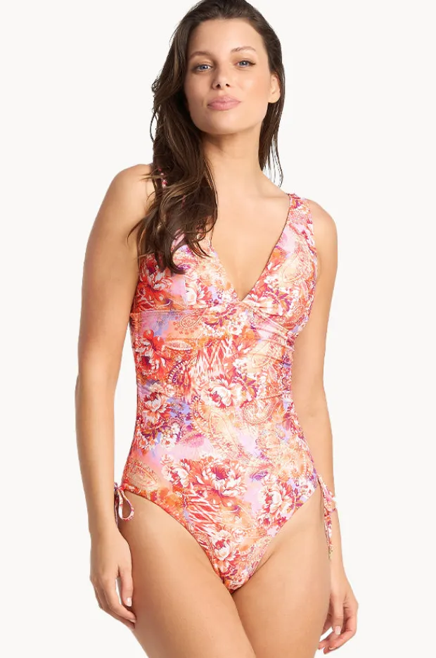 Women Sunseeker Sundance Vee Tie Side One Piece