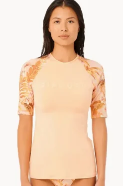 Women Rip Curl Sunday Swell Short Sleeve Suntop