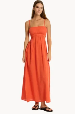 Women Sea Level Sunset Bandeau Dress