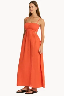 Women Sea Level Sunset Bandeau Dress