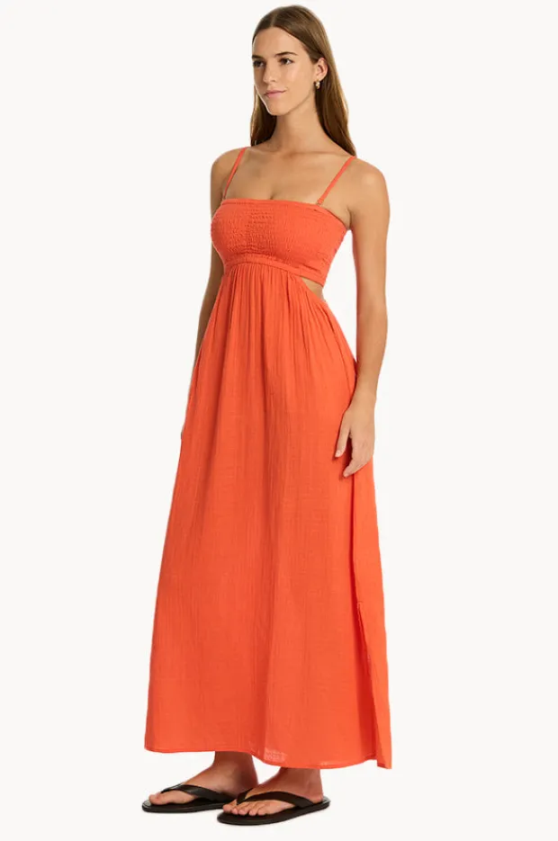 Women Sea Level Sunset Bandeau Dress
