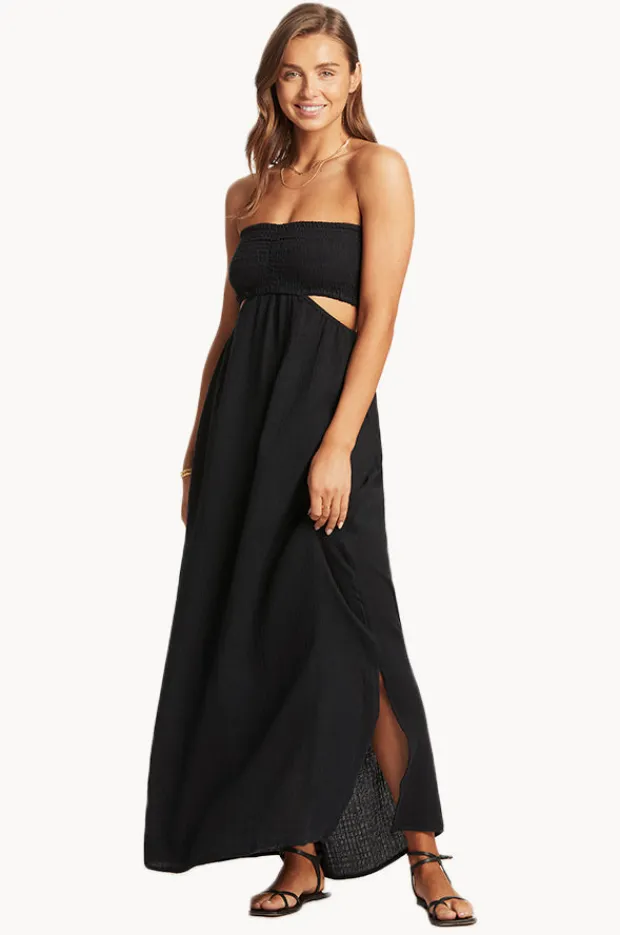 Women Sea Level Sunset Bandeau Dress