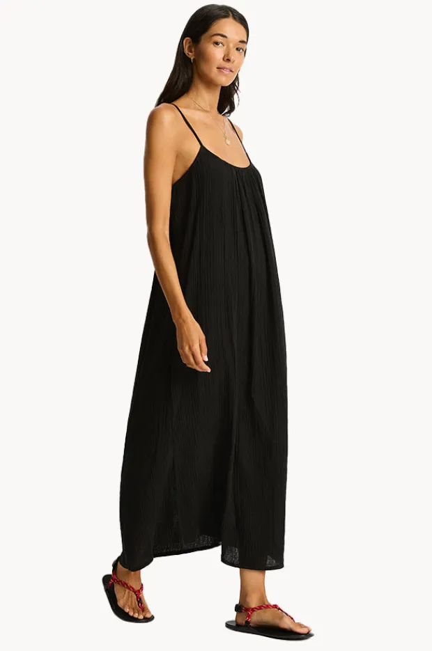 Women Sea Level Sunset Tie Back Sundress