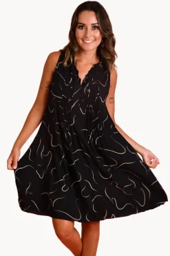 Women Bodacious Swirl Lombok Pleat Dress