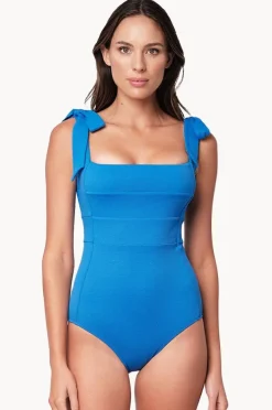 Women Une Piece Textured Classic Square Neck One Piece