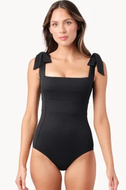 Women Une Piece Textured Classic Square Neck One Piece
