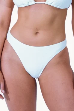 Women Base Swim Textured Hipster High Leg Pant