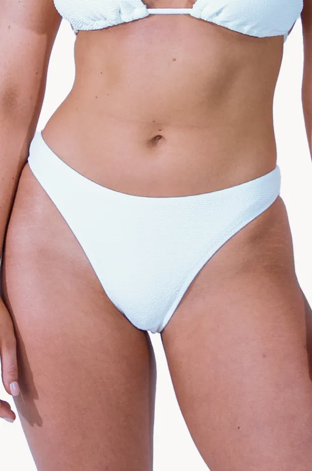 Women Base Swim Textured Hipster High Leg Pant