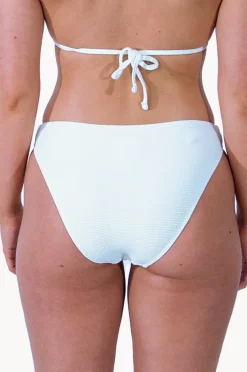 Women Base Swim Textured Hipster High Leg Pant