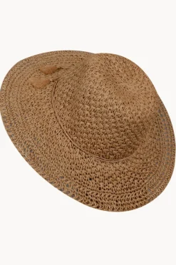 Women Cherry Red Textured Weave Wide Brim Hat