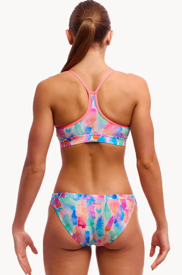 Women Funkita Tickle Pink Crop Set