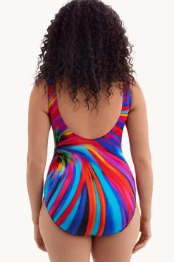 Women Longitude Tidal Swoon Panel Scoop Neck Tank One Piece