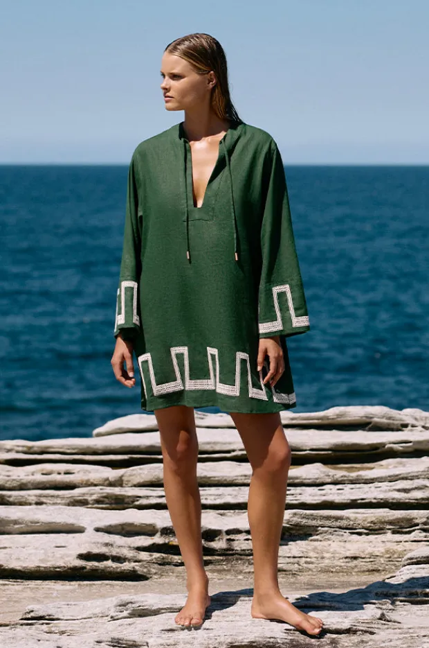 Women Jets Tirari Nights Embroidered Mini Kaftan